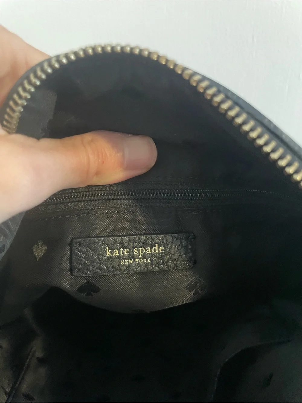 Kate Spade New York Pebbled Leather Crossbody Bag Black EUC